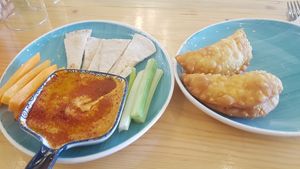 Humus 4$ and Empanadas de Queso 2$
Both very tasty! Myummy! at En Serio Es Vegano in Guayaquil
