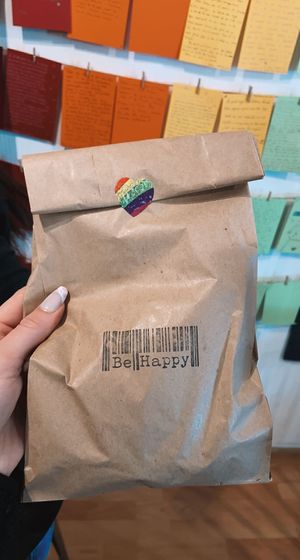 cute bag  at Be Happy Café in Punta Arenas