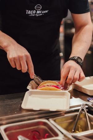 Fresh made tacos, hand rolled tortillas at Taco Medic - Quay Street in Auckland