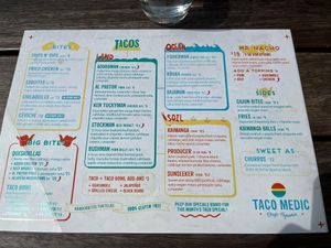 Menu Feb 2023 at Taco Medic - Quay Street in Auckland