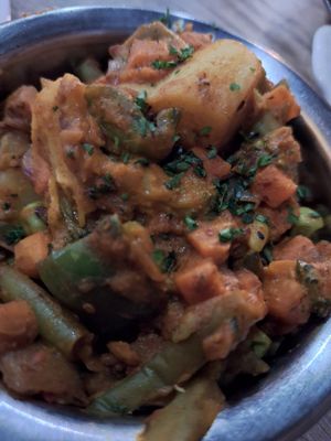 Mix vegetables at Happy Rajah in Tamarin