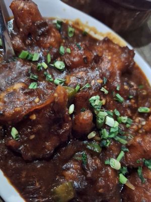 Gobi manchurian.... FANTASTICO at Happy Rajah in Tamarin