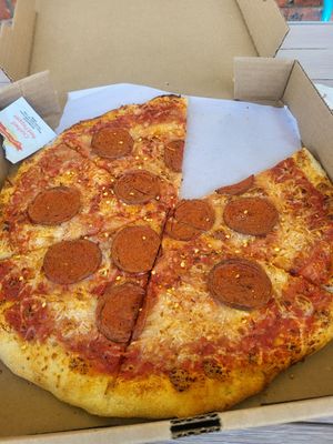 It was good, not dry but very thin at GOOD VIBES PIZZA in Torrance