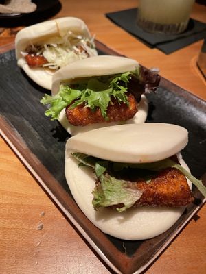 Tofu bao buns  at Ramen-san in Chicago