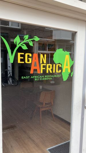 Outside at Vegan Africa in Gouda