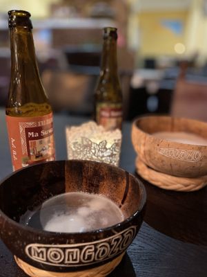 Eri Beer Mia Suwa in the flavour Mango and Coconut  #Veganuary at Vegan Africa in Gouda