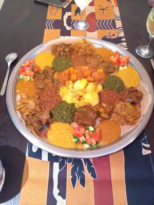 Shared pancake at Vegan Africa in Gouda