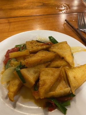 Sweet and sour tofu  at Minh Hien in Hoi An