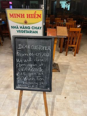 Hours not up to date closed upon arrival  at Minh Hien in Hoi An