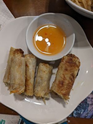 Spring rolls at Minh Hien in Hoi An