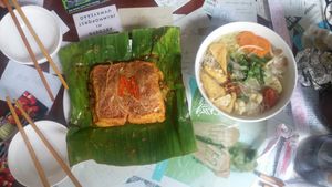 The food we cooked in our lesson at Minh Hien in Hoi An
