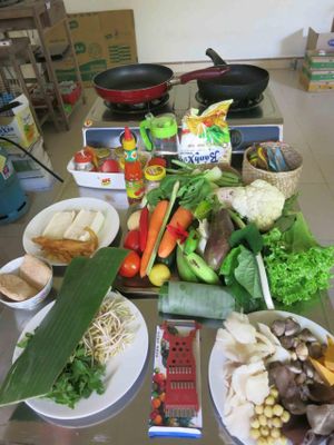 Our cooking class begins! at Minh Hien in Hoi An