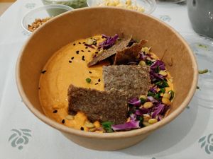 Nachos with cashew cream sauce at UMMY - უმმი in Tbilisi