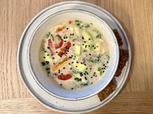 Vegetable soup with coconut cream   at UMMY - უმმი in Tbilisi