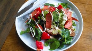 Wonderful avo,tomato,veggie bacon on brown toast - delicious. at Cafe Sorrel in Manchester