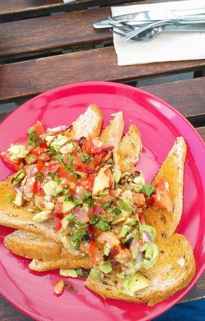 Delicious lunch today Janine's Avocado& tomato on toast at Cafe Sorrel in Manchester