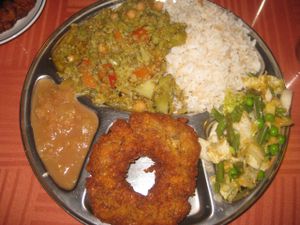 Vegan plate at Balarama in Prague