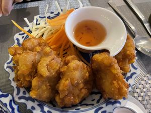 Sweetcorn fritters  at Thai Café in Isle Of Lewis
