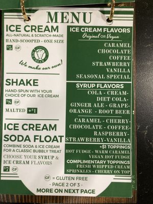 Vegan ice cream  at Green Line Apothecary in Wakefield