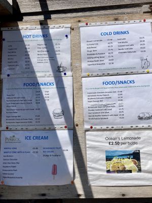 Food and drinks  at Joe's Cafe South Beach in Swanage