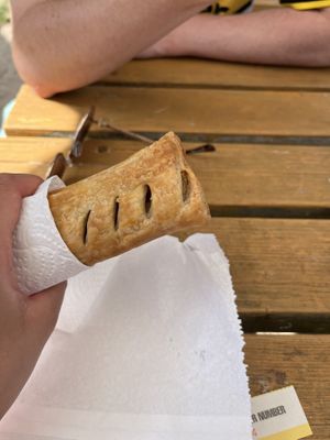 Vegan sausage roll   at Joe's Cafe South Beach in Swanage