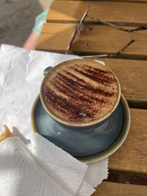 Cappuccino   at Joe's Cafe South Beach in Swanage