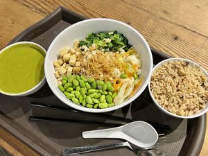Thunder tea rice   at Lotus Vegetarian Kitchen 素悟 - VivoCity in Central Singapore