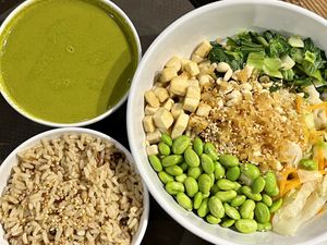 Thunder tea rice   at Lotus Vegetarian Kitchen 素悟 - VivoCity in Central Singapore