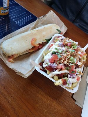 The HFT panini & Loaded Fries at Urban Butterfly in Cambridge