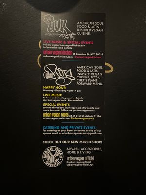 Flyer   at Urban Vegan Roots in Queens