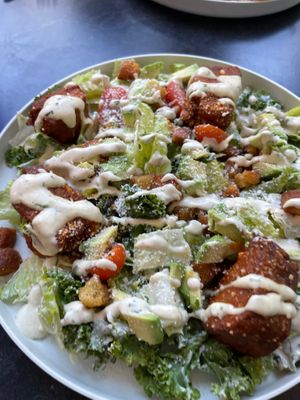 Buffalo un-chicken salad at Urban Vegan Roots in Queens