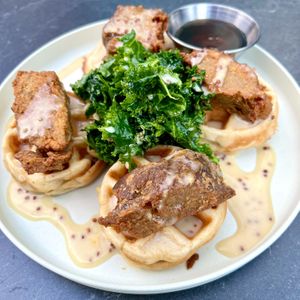 Chick-un & Waffles at Urban Vegan Roots in Queens