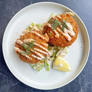 The Not Crabby Patties at Urban Vegan Roots in Queens