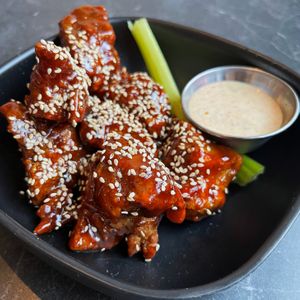 Korean BBQ Wings at Urban Vegan Roots in Queens