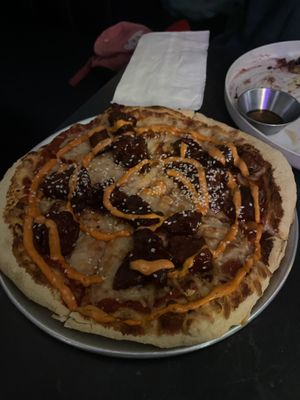 Buffalo pizza (it was just ok)  at Urban Vegan Roots in Queens