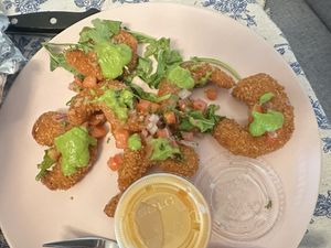 Coconut shrimp   at Urban Vegan Roots in Queens