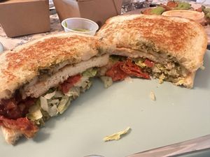 Lucky Sheldon sandwich   at Urban Vegan Roots in Queens