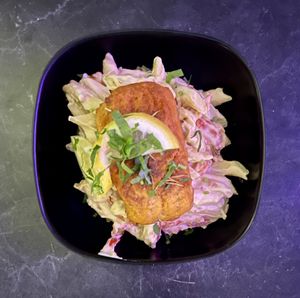 Salmon pasta  at Urban Vegan Roots in Queens