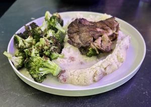 Mushroom steak  at Urban Vegan Roots in Queens