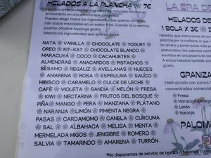 Menu at La Era de Ara in Torla-ordesa