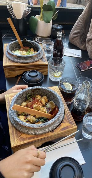 Vegan stir-fry and a ramen made vegan.  at Mizu - Maybe closed in Visby