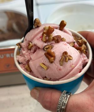 DF Strawberry + chopped pecans   at Local Creamery in Plano
