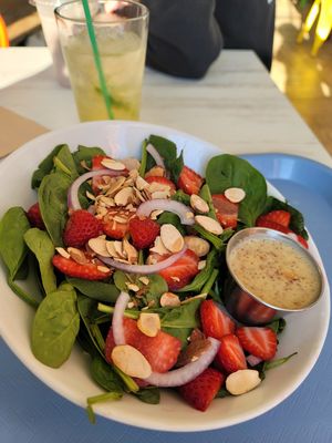 Strawberry spinach salad without the PBM   at Strong Hearts in Buffalo