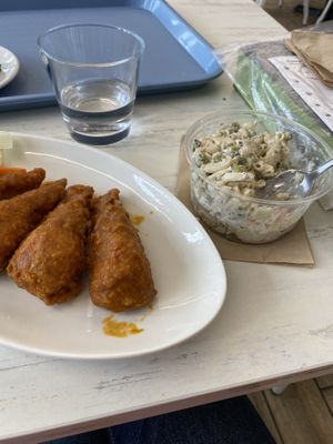 Buffalo wings, macaroni salad  at Strong Hearts in Buffalo