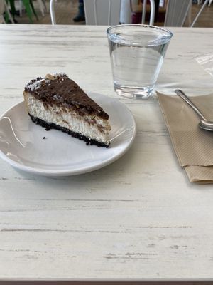 Almond chocolate cheesecake   at Strong Hearts in Buffalo