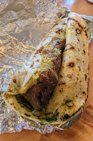 Kathi roll aloo tikki at Spice Waala in Seattle