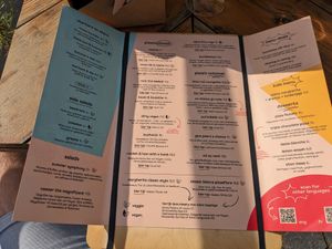 Menu at Otomat in Mechelen