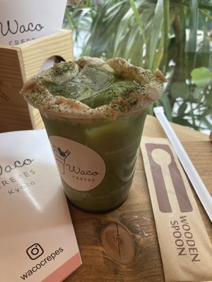 Iced matcha  at Waco Crepes  in Kyoto