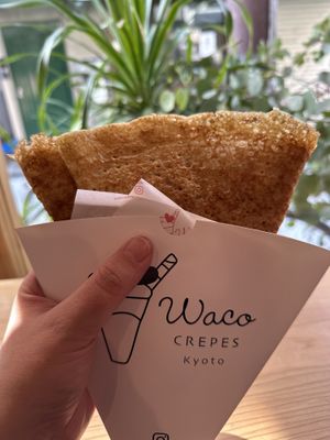 Cinnamon sugar crepe  at Waco Crepes  in Kyoto