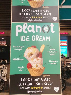 Poster at Plan(e)t Ice Cream in Athens